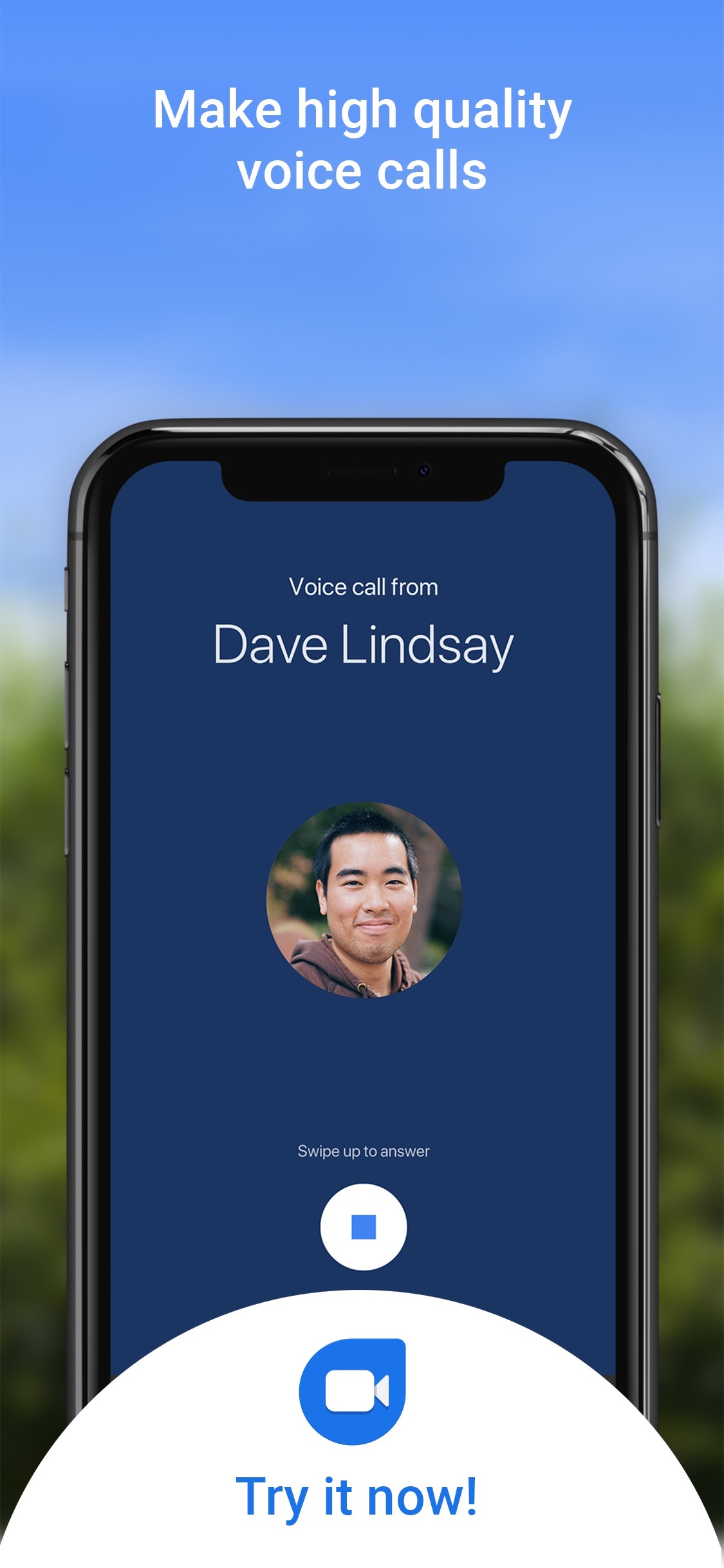 Screenshot do app Google Duo