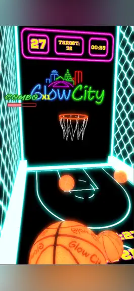 Game screenshot GlowCity - ArcadeBasketBall apk