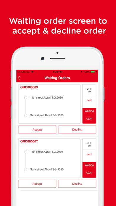 Swiss Food Delivery – Delivery screenshot 2