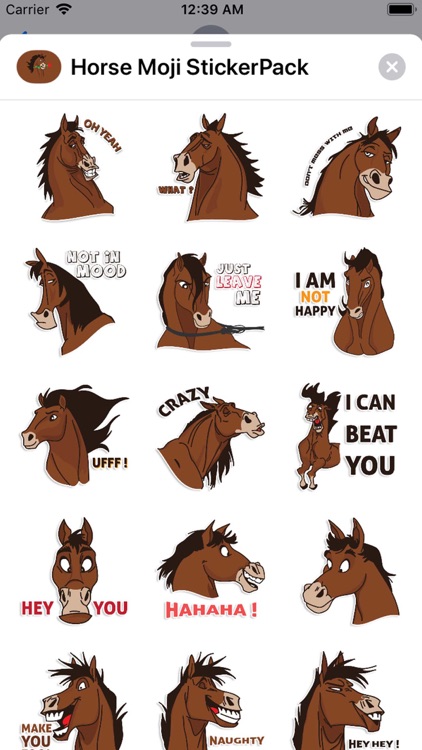 Horse Moji StickerPack screenshot-3