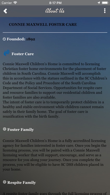 Connie Maxwell Foster Care