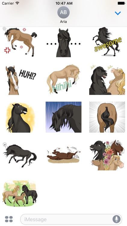 Lovely Horse HorseMoji Sticker screenshot-3