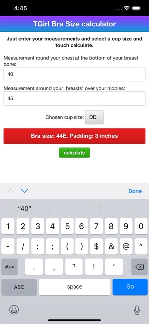 TGirl Bra Size Calculator(圖2)-速報App