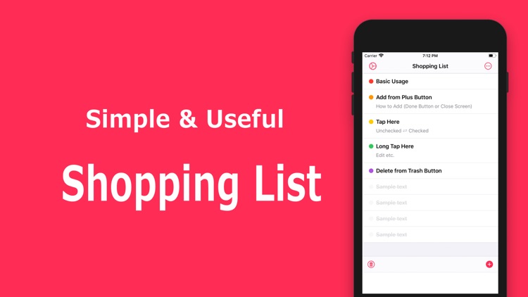 Grocery Shopping List ToDo App
