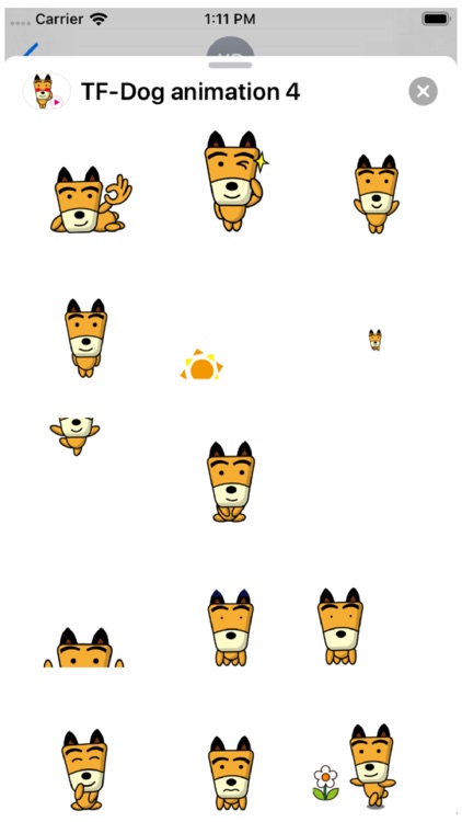 TF-Dog Animation 4 Stickers