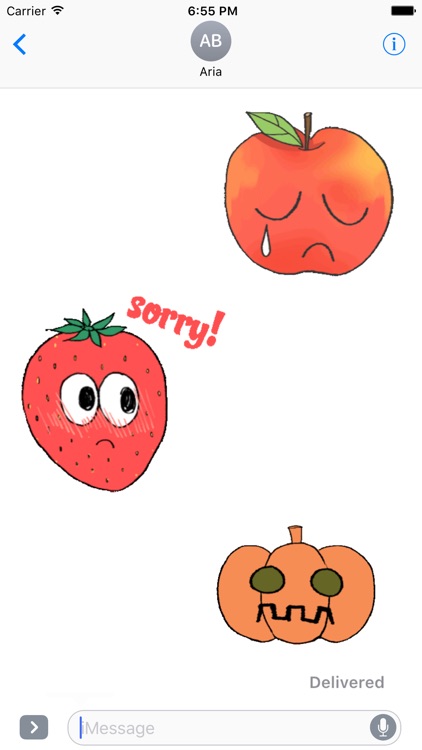 Moving Funny Fruits Face Emoji