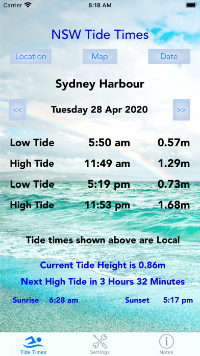 NSW Tide Times screenshot1