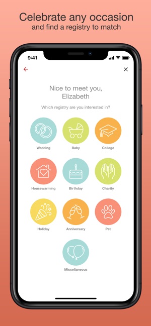 target registry in app