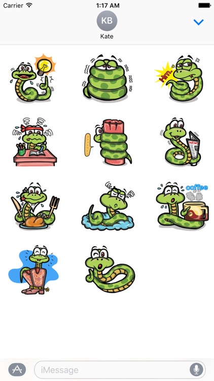 Cute Small Snake Emoji Sticker