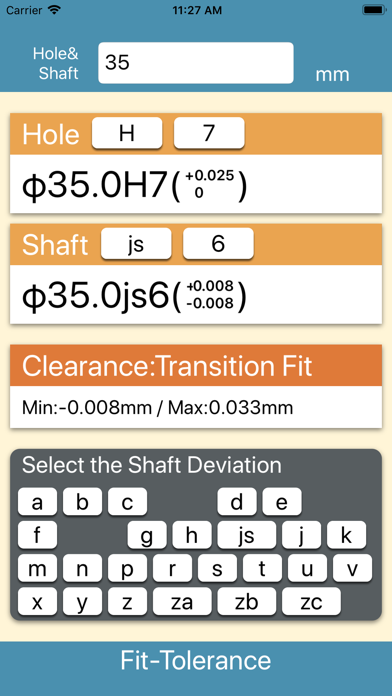 Fit Tolerance Calculator screenshot 3