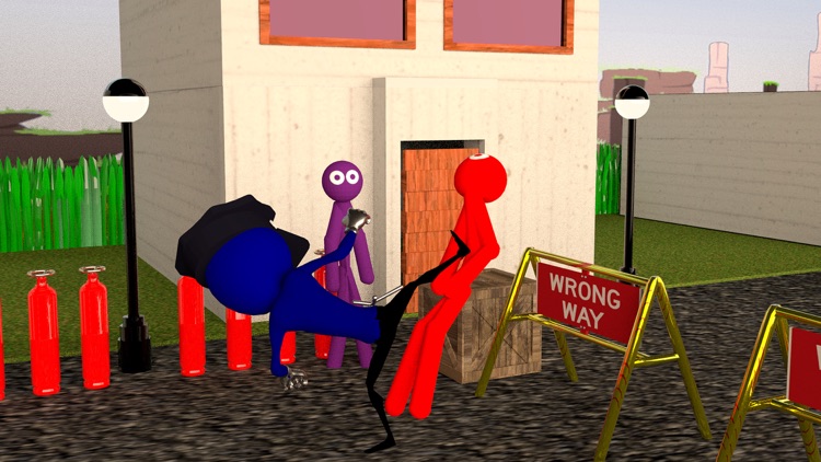 Stickman Police Road Fighting