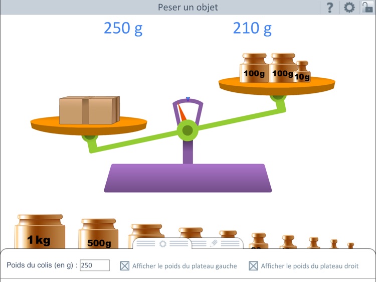 École : Peser des objets