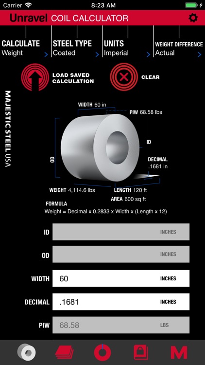 Unravel: Steel Calculator