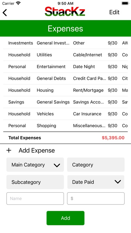 StacKz Savings and Finance App