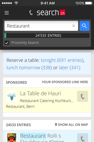 search.ch screenshot 2