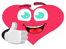 Thumbs Up Heart Stickers