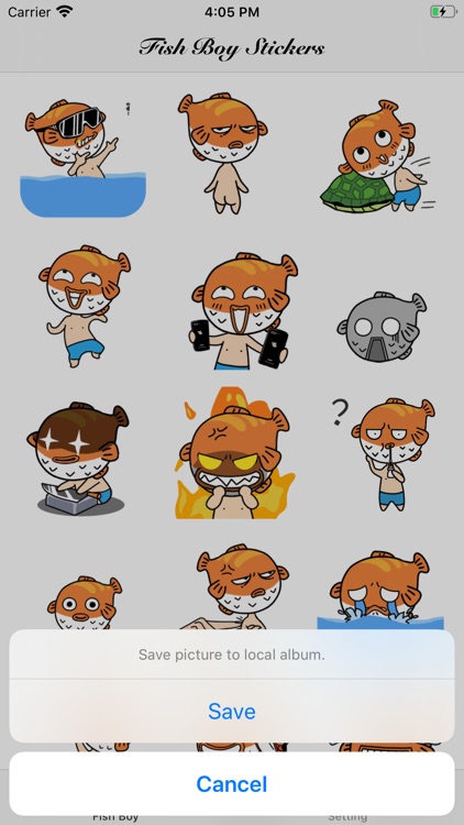 Fish Boy Stickers