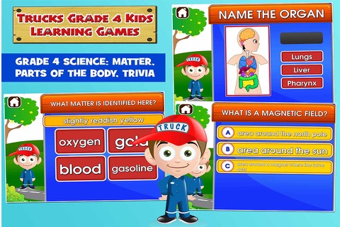 Kids Trucks Fourth Grade Games screenshot 4