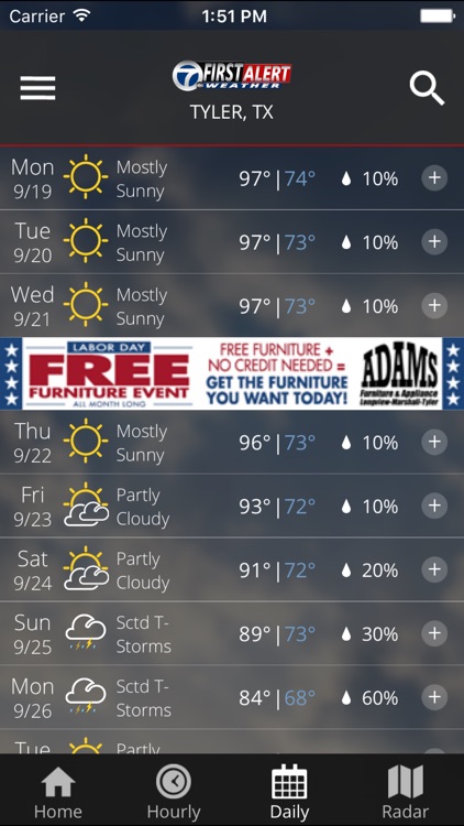 KLTV First Alert Weather screenshot-3