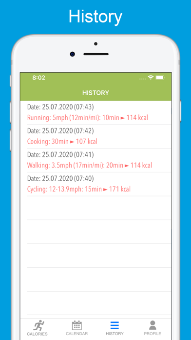 Calories Sport & Activity screenshot 3