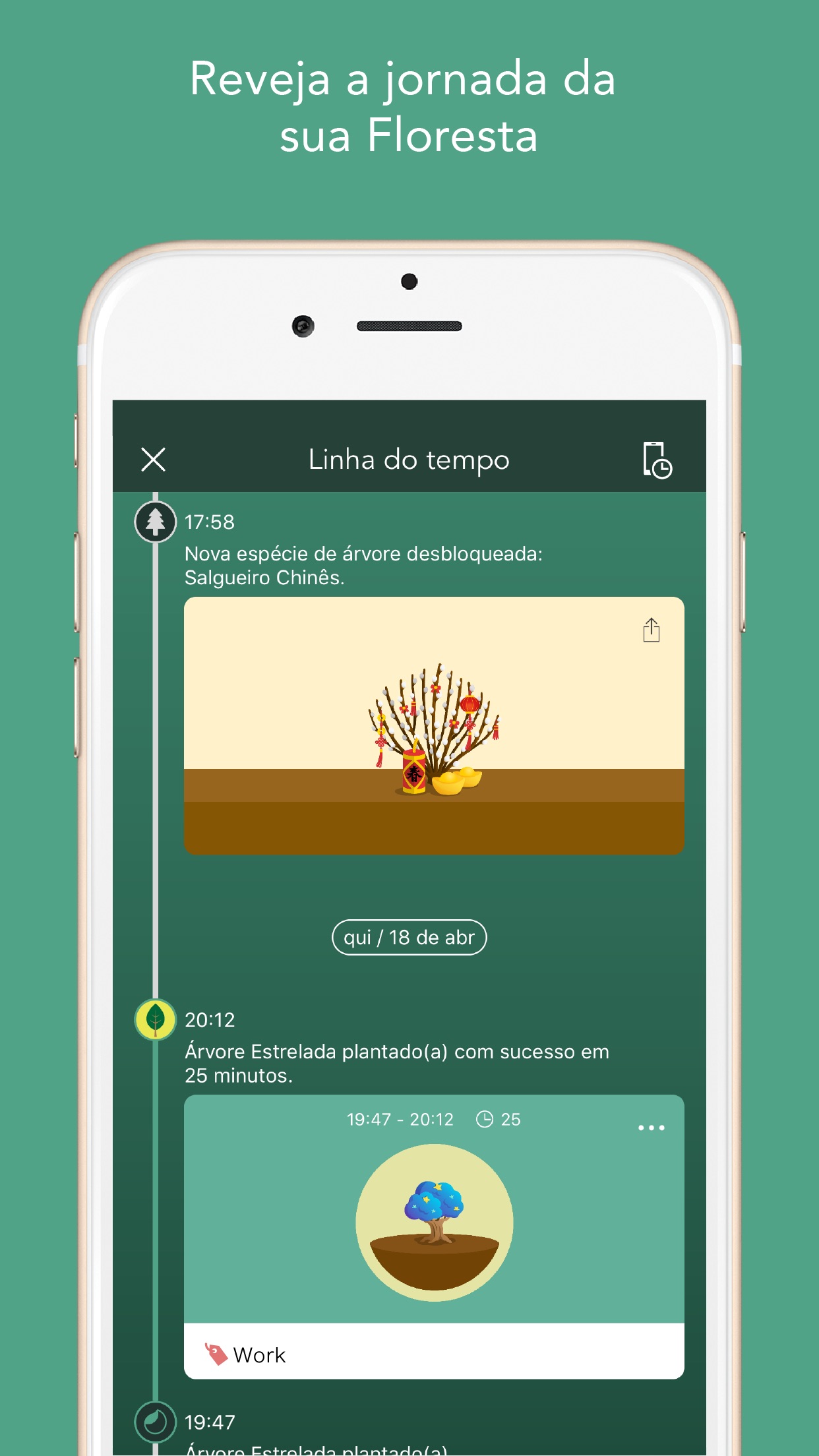 Screenshot do app Forest - Mantenha o foco