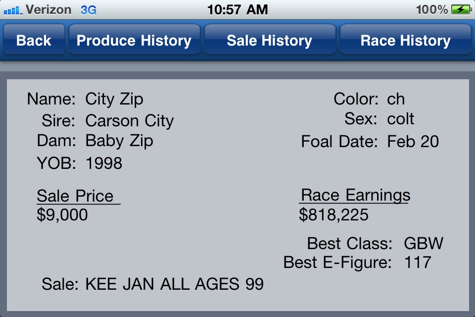 Equineline Mare Produce Record screenshot 2
