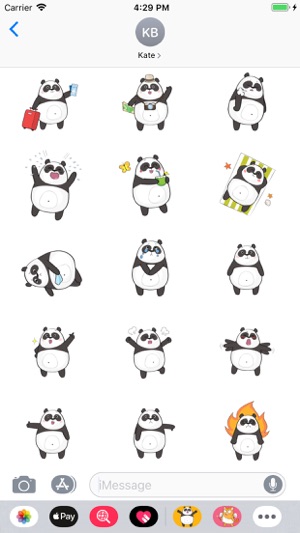 Cute Cartoon Panda Stickers(圖2)-速報App