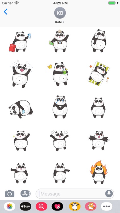 Cute Cartoon Panda Stickers