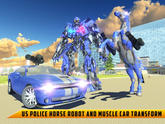 警察のロボットカー馬のゲームのおすすめ画像6