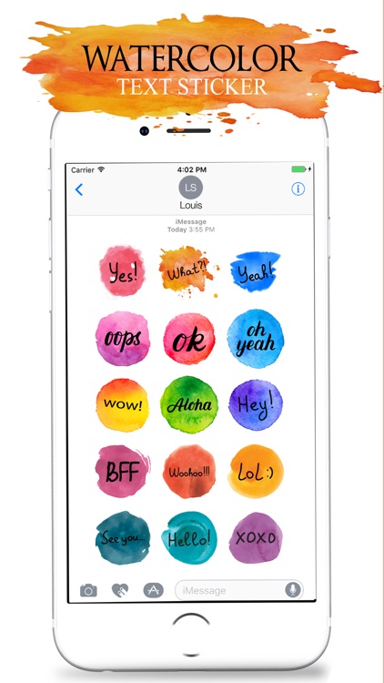 Watercolor Text Stickers
