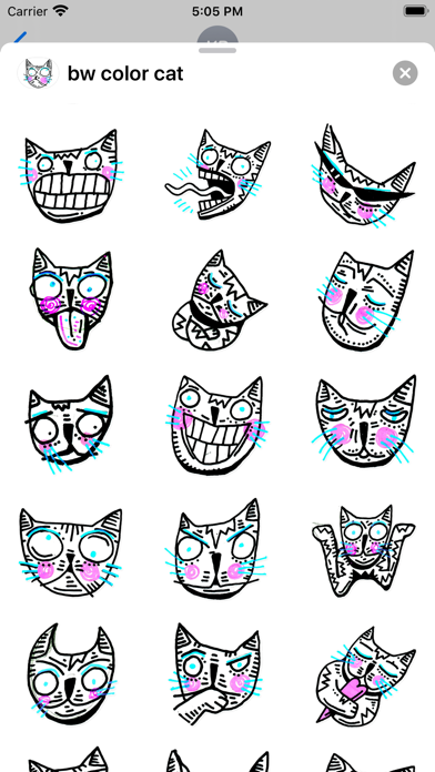 Drawn Cat - Emoji and Stickers screenshot 3