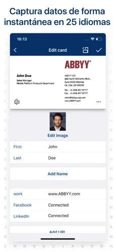 Captura de Pantalla 2 Escáner de Tarjetas de Visita iphone