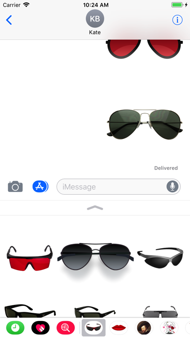 Sunglasses Stickers for iMessa screenshot 2