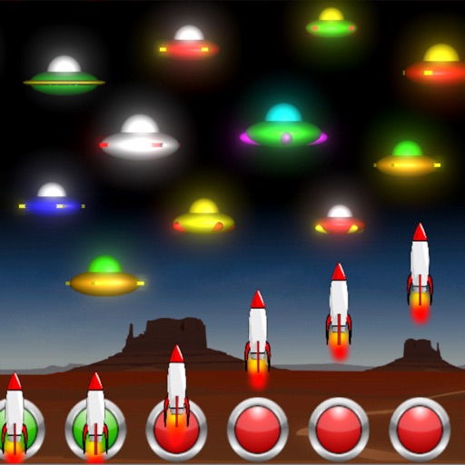 Neon UFO Invaders Pro