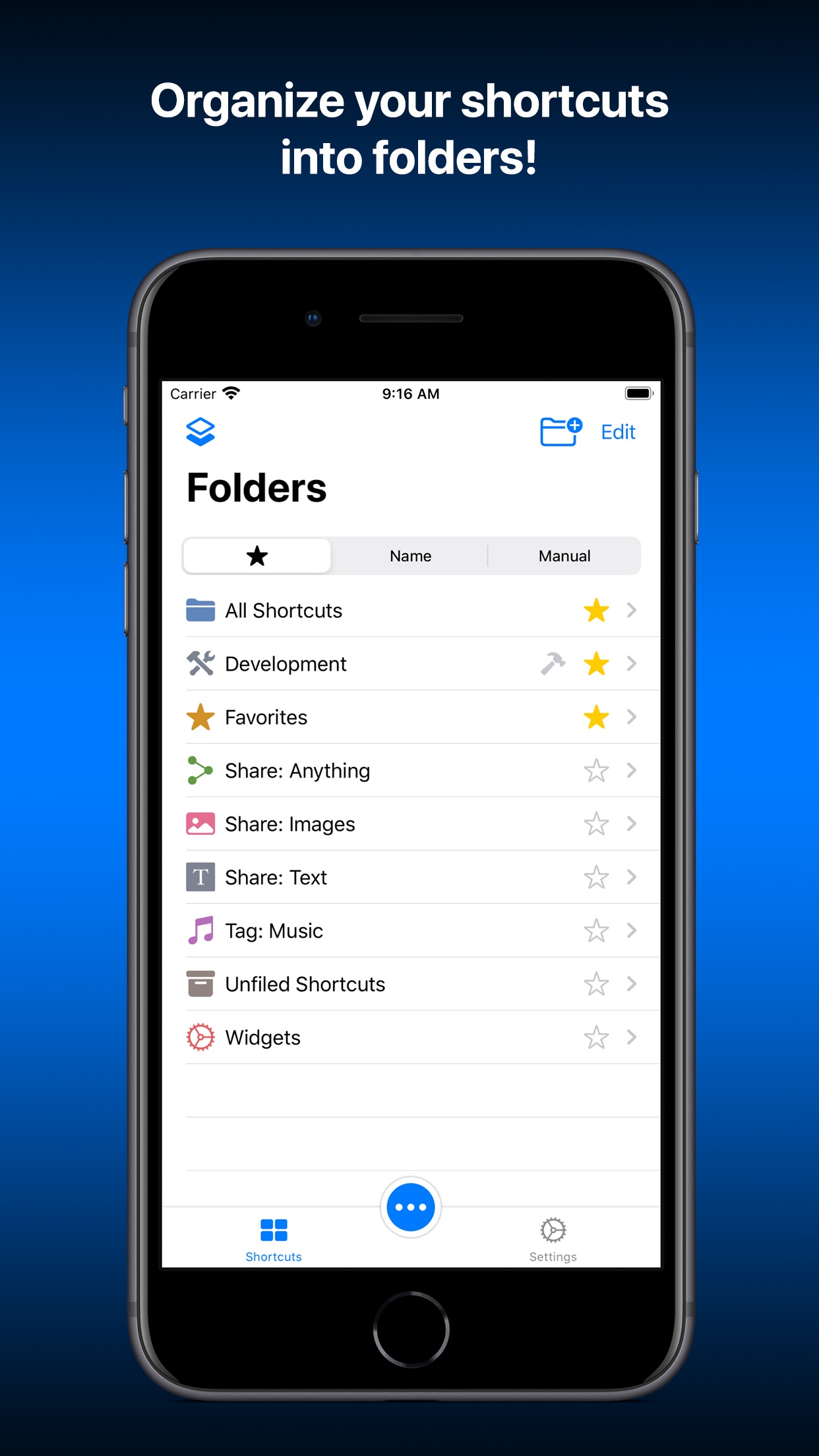 Screenshot do app LaunchCuts