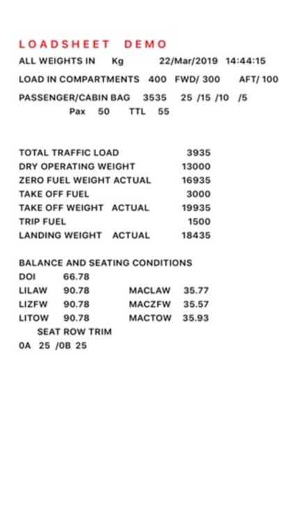 FOKKER-50 Weight and Balance screenshot-4