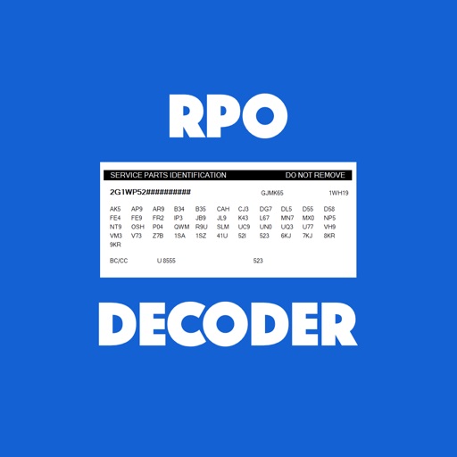 RPO Decoder iOS App
