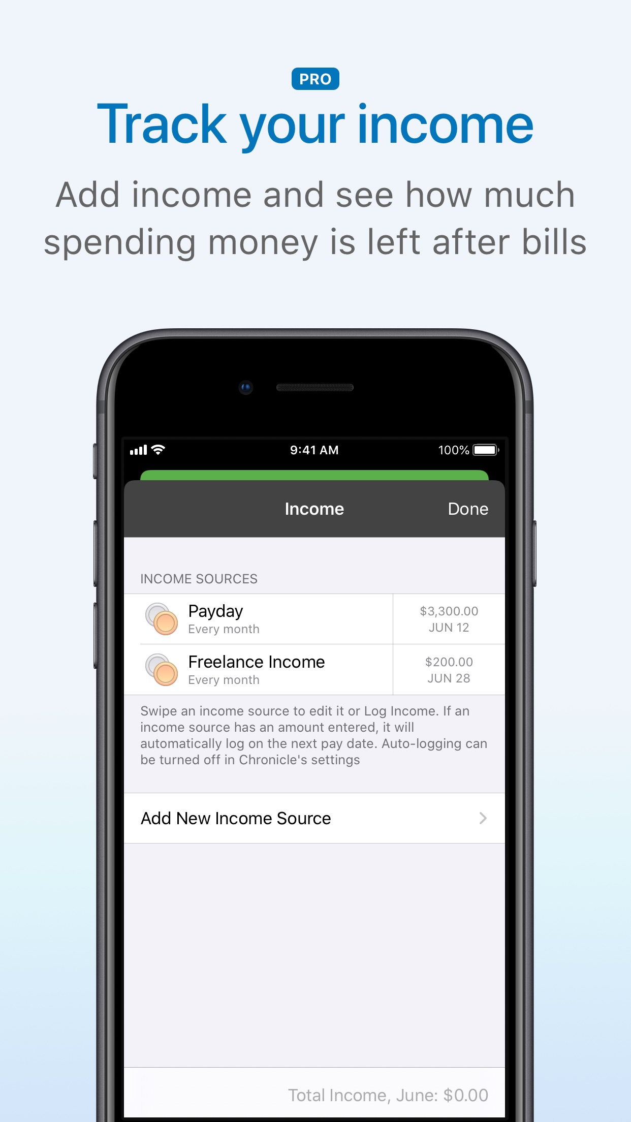 Screenshot do app Chronicle - Bill Organizer