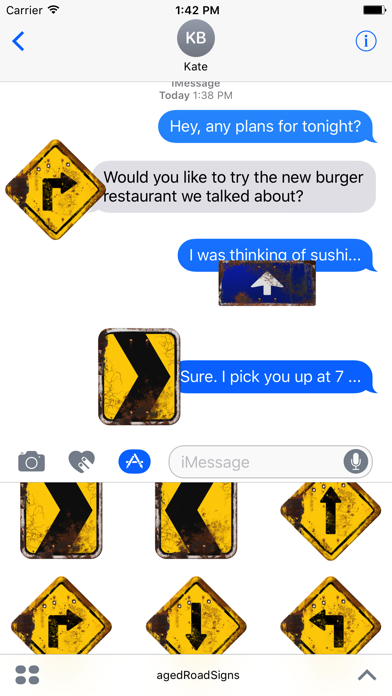 How to cancel & delete 100+ Aged Road Signs Sticker Pack (Rusty) from iphone & ipad 1