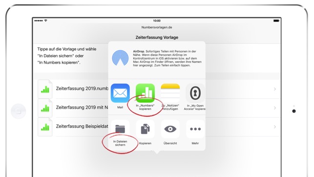 Zeiterfassung 2019 für Numbers(圖5)-速報App