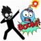Aero master is waiting for release Fun bomb to Boom the Stickman , you need to draw line towards Stickman make Boom ,