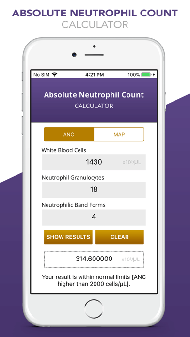MAP & ANC Calculator screenshot 2