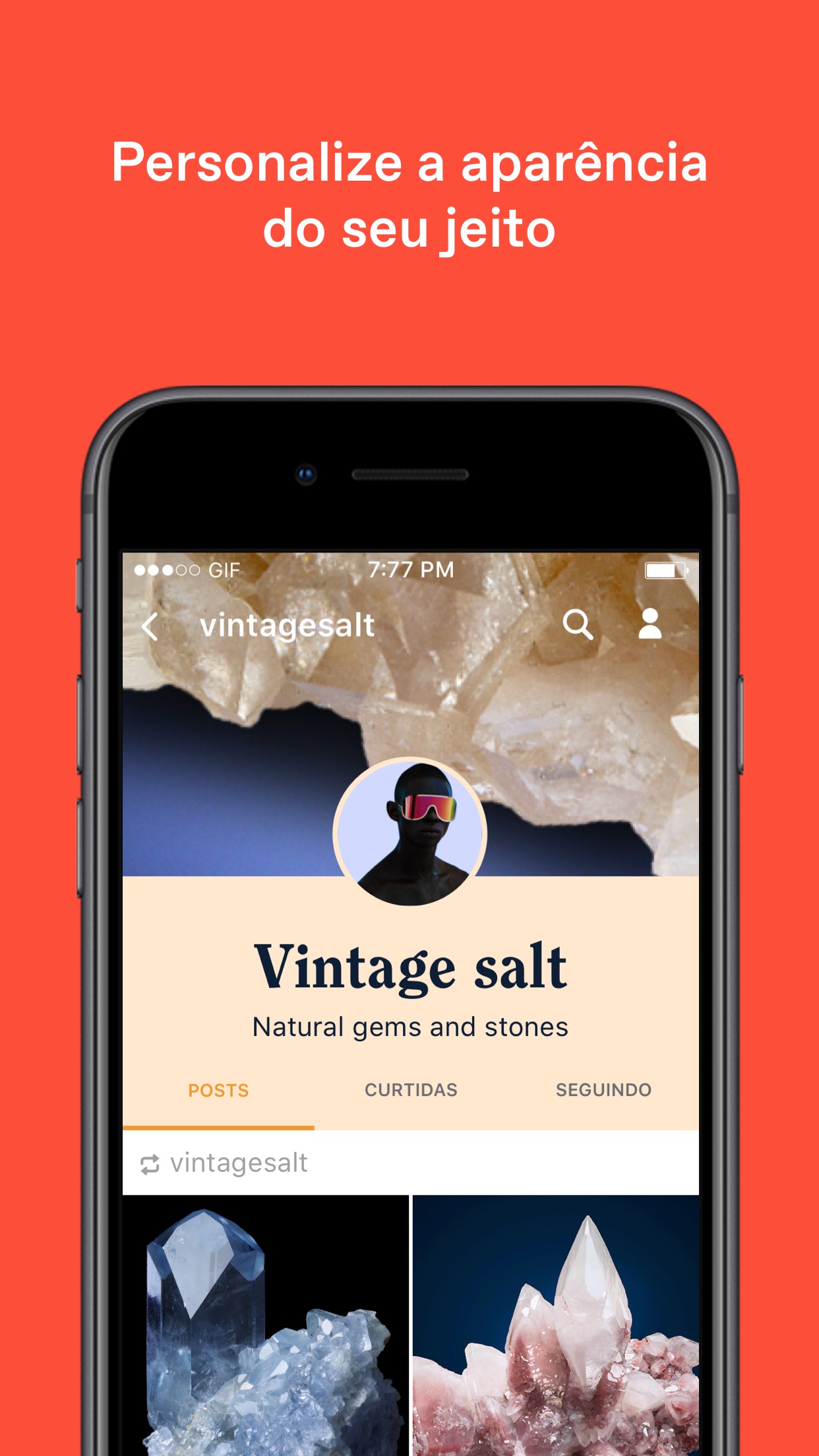 Screenshot do app Tumblr