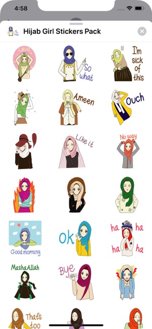 Hijab Girl Stickers Pack