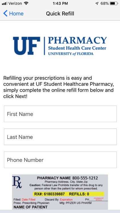 UF Student Health Pharmacy screenshot-3