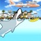 As a shark, swimming near the beach, scaring human beings,  eating all kinds of animals, even people