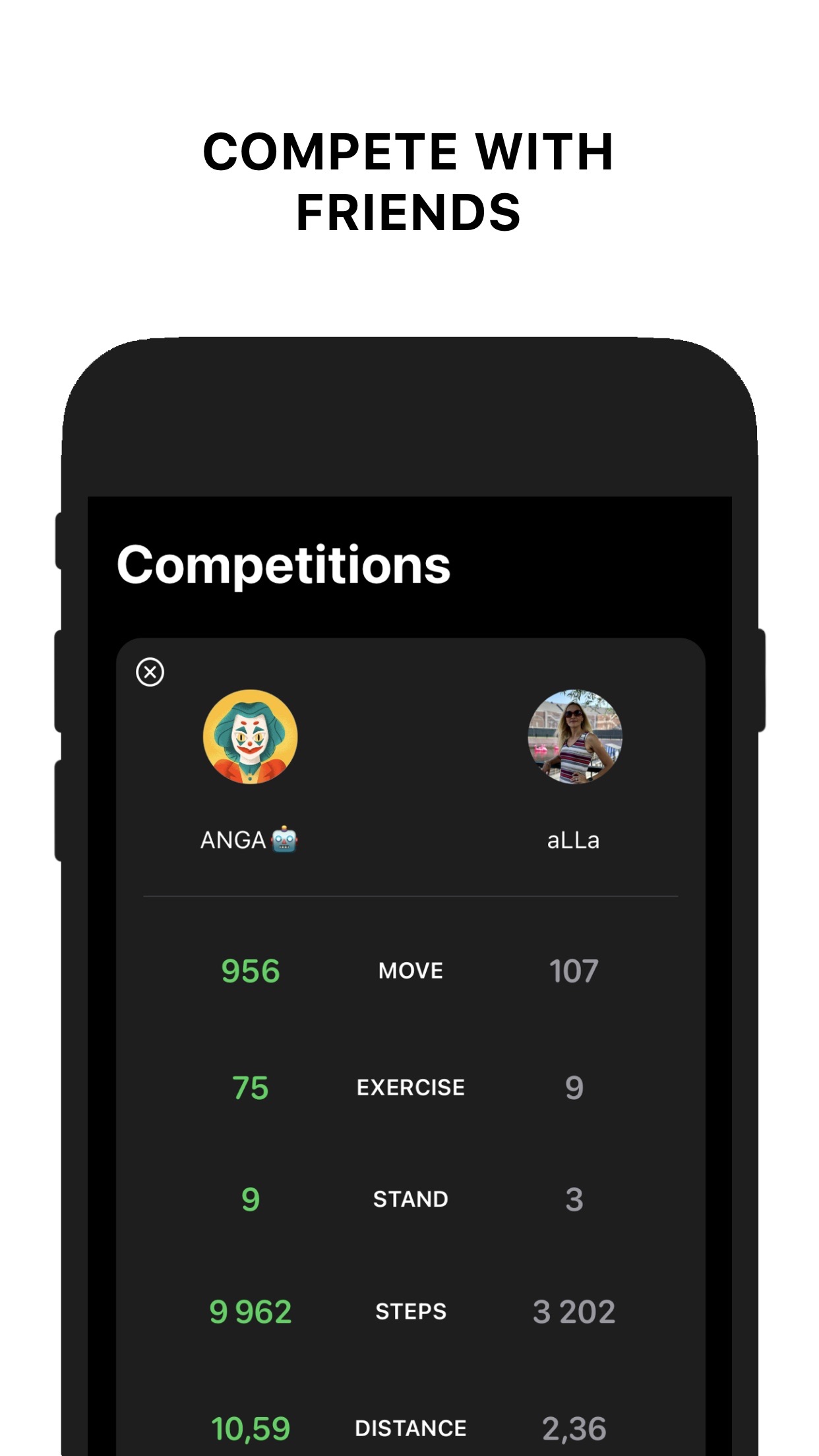 Screenshot do app Activity Tracker+