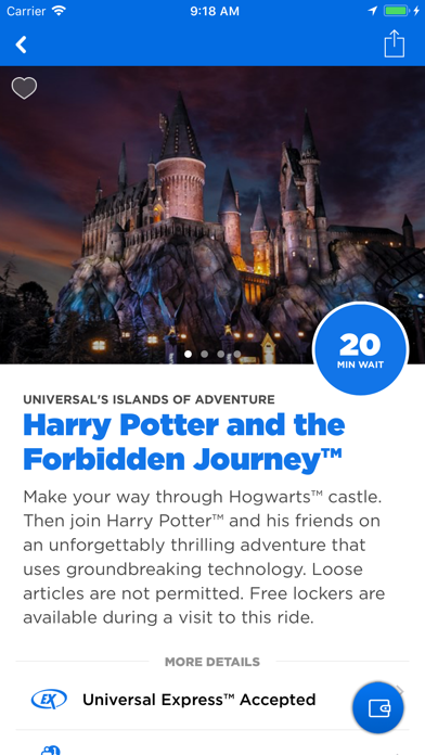 The Official Universal Orlando® Resort App screenshot