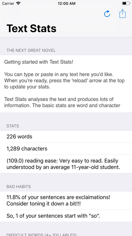 Text Stats