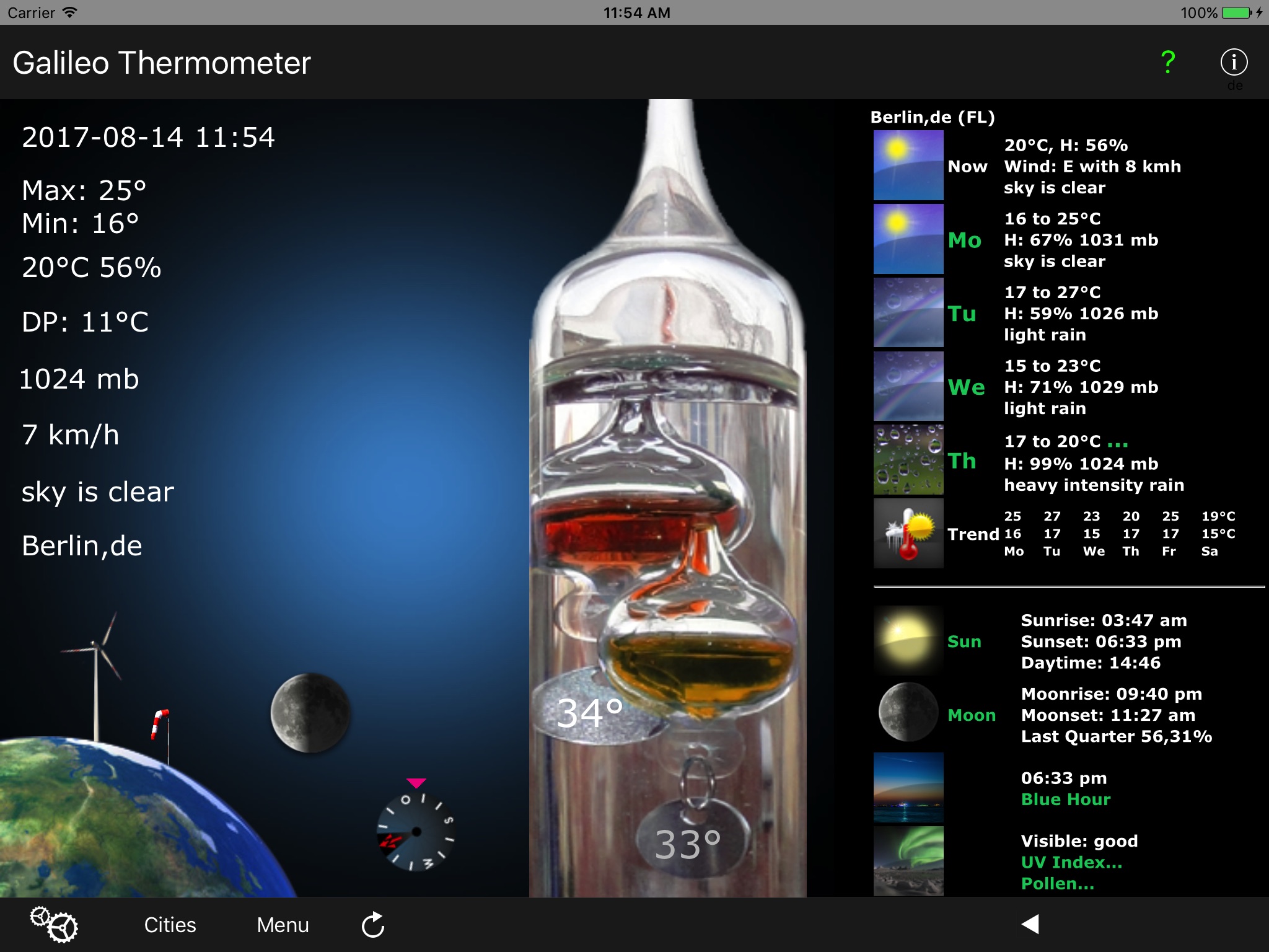 Galileo Thermometer screenshot 4